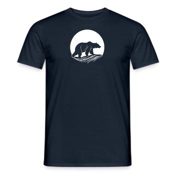 Bear, Wildlife, Logo - Men's T-Shirt - navy - Front - AI Model Male 178 light (178cm)