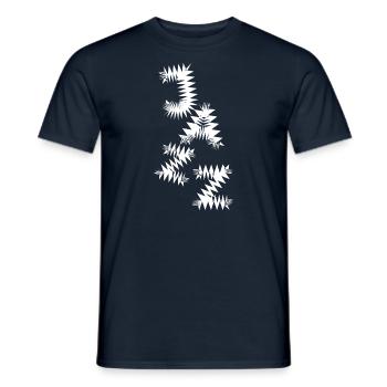 Conception de logo déformé par le jazz - T-shirt homme - marine - Devant - AI Model Male 178 light (178cm)
