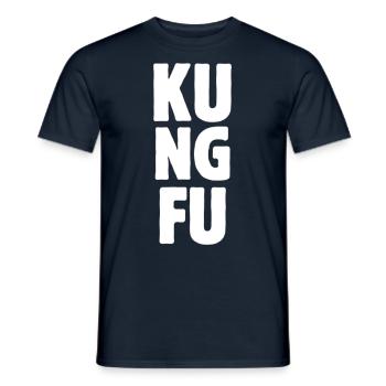 Kung Fu Chinese Martial Arts Fighter - Men's T-Shirt - navy - Front - AI Model Male 178 light (178cm)