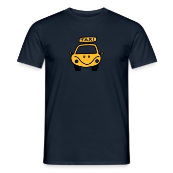 Taxi - En voiture - V2 - T-shirt homme - marine - Devant - AI Model Male 178 light (178cm)