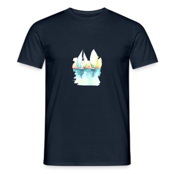 Two sailing boats - Männer T-Shirt - Navy - Vorne - AI Model Male 178 light (178cm)