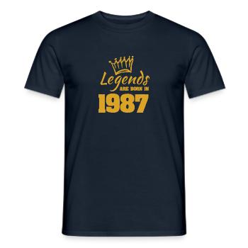 are 1987 - Männer T-Shirt - Navy - Vorne - AI Model Male 178 light (178cm)