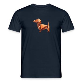 dachshund - Men's T-Shirt - navy - Front - AI Model Male 178 light (178cm)