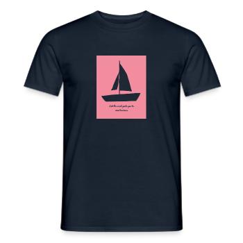 Let the wind guide you to new horizons. - Men's T-Shirt - navy - Front - AI Model Male 178 light (178cm)