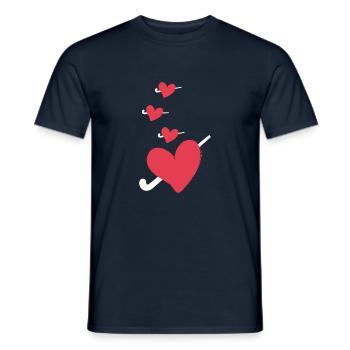 hockey sur gazon hockey hockey passion hockey sur gazon - T-shirt homme - marine - Devant - AI Model Male 178 light (178cm)