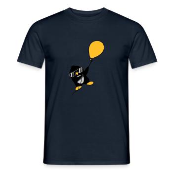 Le pingouin ballon s’envole - T-shirt homme - marine - Devant - AI Model Male 178 light (178cm)