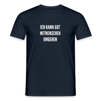 Êtres humains | Sarcasme - T-shirt homme - marine - Devant - AI Model Male 178 light (178cm)