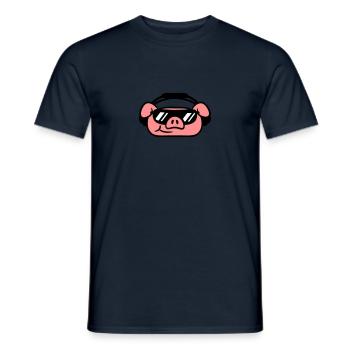 Party Schwein Cool Sonnenbrille - Männer T-Shirt - Navy - Vorne - AI Model Male 178 light (178cm)