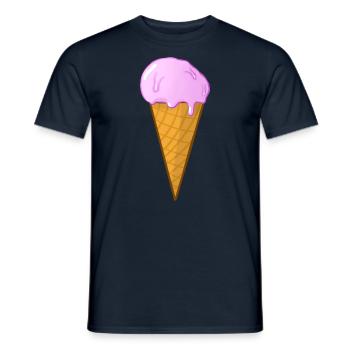 Eis in der Waffel - Männer T-Shirt - Navy - Vorne - AI Model Male 178 light (178cm)