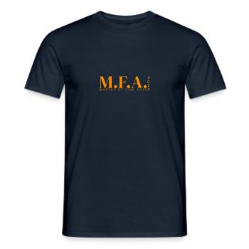 M.F.A. - MASTER OF FINE ARTS 2023 - Men's T-Shirt - navy - Front - AI Model Male 178 light (178cm)