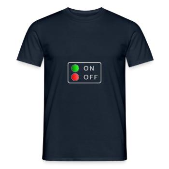 ON OFF - Men's T-Shirt - navy - Front - AI Model Male 178 light (178cm)