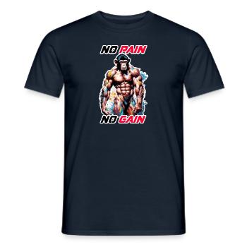 Bodybuilder / Sports / Fitness / Monkey / Muscles - Men's T-Shirt - navy - Front - AI Model Male 178 light (178cm)