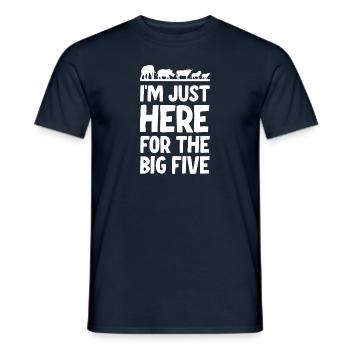Juste ici pour les Big Five - T-shirt homme - marine - Devant - AI Model Male 178 light (178cm)