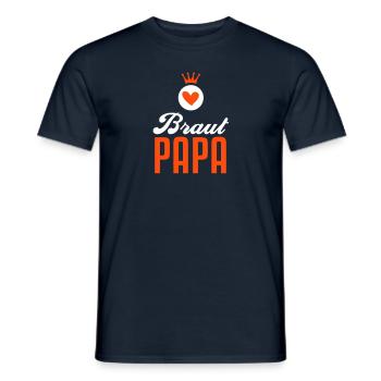 Braut Papa – Braut Vater – Hochzeit – 2C - Männer T-Shirt - Navy - Vorne - AI Model Male 178 light (178cm)