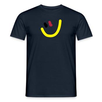 EM2018 DE (Smiley) - Männer T-Shirt - Navy - Vorne - AI Model Male 178 light (178cm)