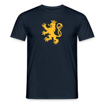 lion of luxembourg symbol flag - Men's T-Shirt - navy - Front - AI Model Male 178 light (178cm)