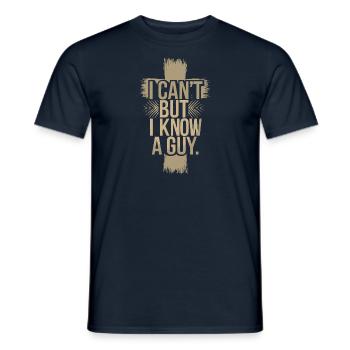Jesus - ich kann nicht, aber ich kenn da jemanden - Männer T-Shirt - Navy - Vorne - AI Model Male 178 light (178cm)