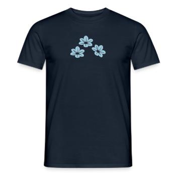 Blumen - Männer T-Shirt - Navy - Vorne - AI Model Male 178 light (178cm)