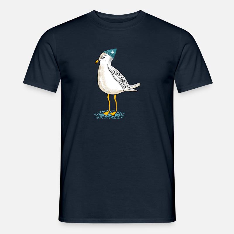 Möwe an der Küste - Männer T-Shirt - Navy