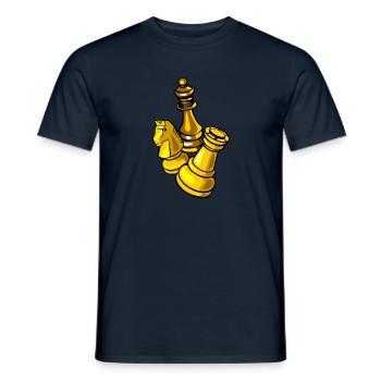 Schachfiguren - Männer T-Shirt - Navy - Vorne - AI Model Male 178 light (178cm)