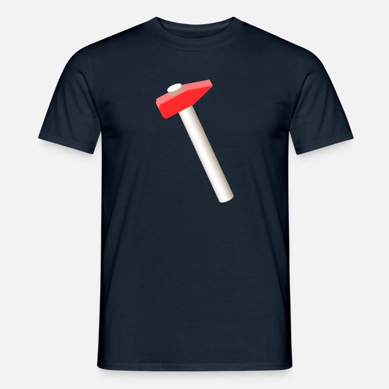 hammer rot - Männer T-Shirt - Navy
