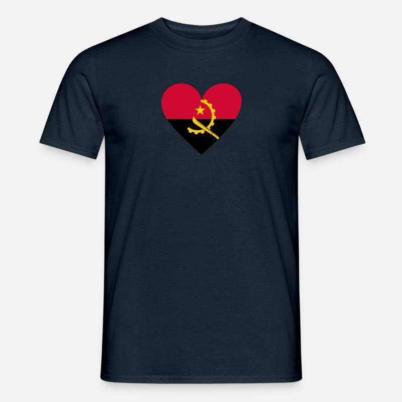 Angola Heart - Männer T-Shirt - Navy