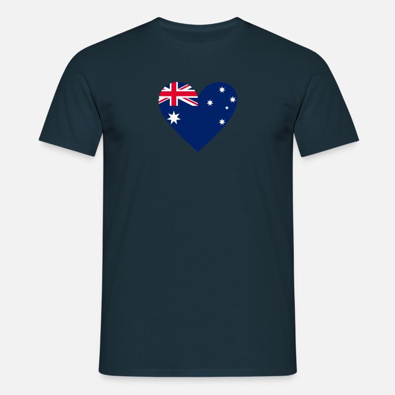 Australia Heart - Men's T-Shirt - navy