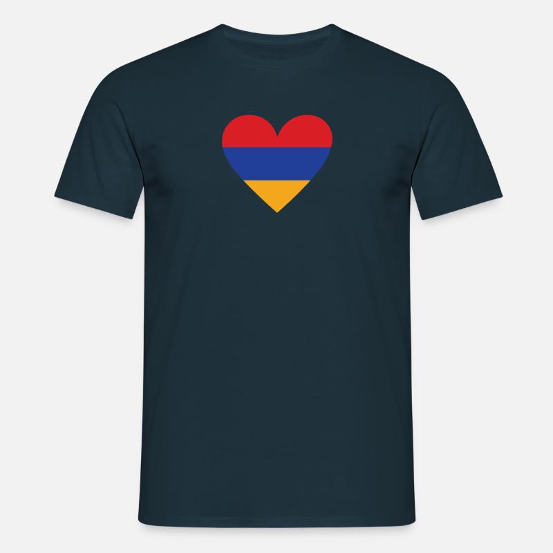 Armenia Heart - Men's T-Shirt - navy