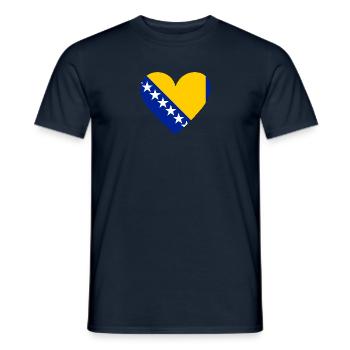 Bosnia Heart - Männer T-Shirt - Navy - Vorne - AI Model Male 178 light (178cm)
