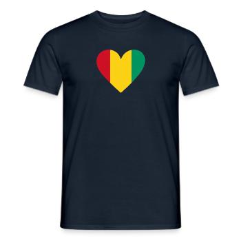 Guinea Heart - Men's T-Shirt - navy - Front - AI Model Male 178 light (178cm)