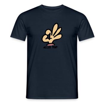 Handzeichen - Männer T-Shirt - Navy - Vorne - AI Model Male 178 light (178cm)