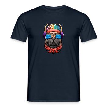 music dog - Männer T-Shirt - Navy - Vorne - AI Model Male 178 light (178cm)