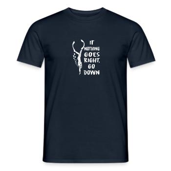 Si rien ne va bien, allez en plongée libre - T-shirt homme - marine - Devant - AI Model Male 178 light (178cm)