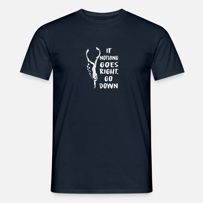 Se nulla va bene, vai in apnea - T-shirt uomo - navy