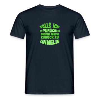 Annelie als Jungesellenabschied - Männer T-Shirt - Navy - Vorne - AI Model Male 178 light (178cm)