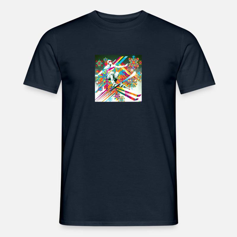 Crazy Skier - Männer T-Shirt - Navy
