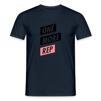 ONE MORE REP - Männer T-Shirt - Navy - Vorne - AI Model Male 178 light (178cm)