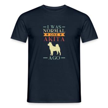Akita Inu américain - T-shirt homme - marine - Devant - AI Model Male 178 light (178cm)