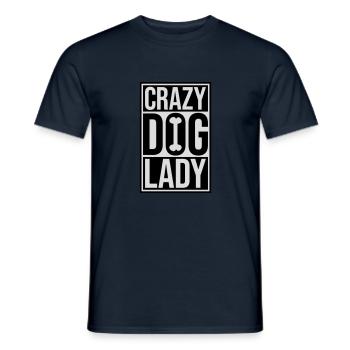 crazy dog lady quote - Men's T-Shirt - navy - Front - AI Model Male 178 light (178cm)