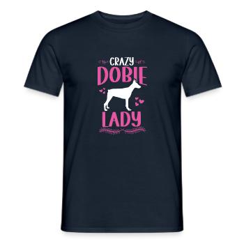 Doberman Pinscher Dog Dobie - Men's T-Shirt - navy - Front - AI Model Male 178 light (178cm)