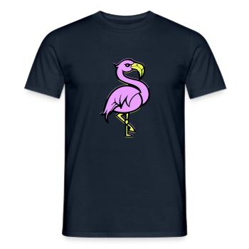 Bande dessinée Flamingo - T-shirt homme - marine - Devant - AI Model Male 178 light (178cm)