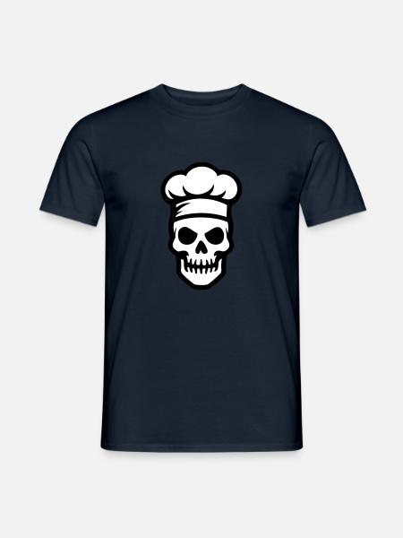 Chef Skeleton Chef Chef Hat - Men's T-Shirt - navy