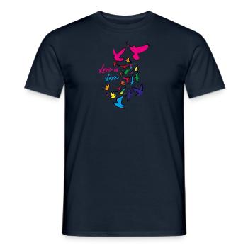 love is love,love,deaf,deaf,graffiti,rainbow - Men's T-Shirt - navy - Front - AI Model Male 178 light (178cm)
