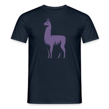 Llama Silhouette - Men's T-Shirt - navy - Front - AI Model Male 178 light (178cm)