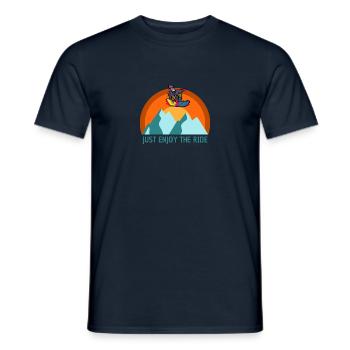 JUST ENJOY THE RIDE - Männer T-Shirt - Navy - Vorne - AI Model Male 178 light (178cm)