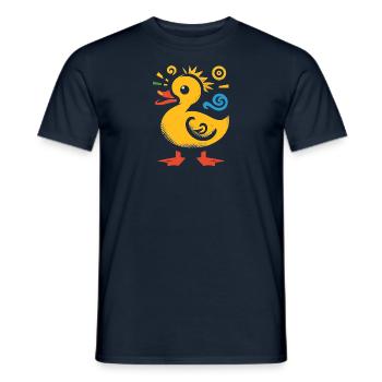Canards cool - Rétro Vintage - T-shirt homme - marine - Devant - AI Model Male 178 light (178cm)