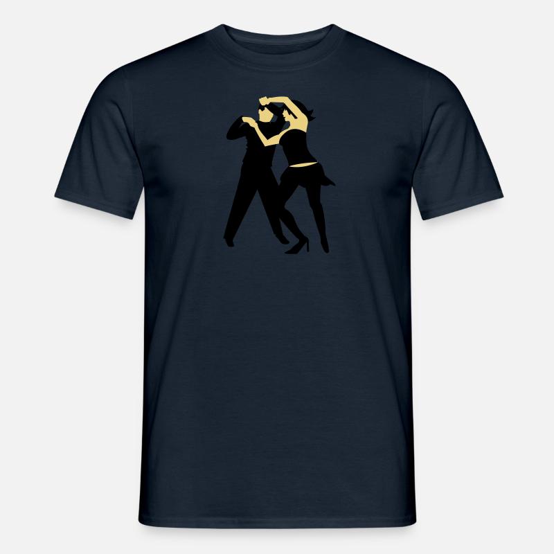 Danseur de salsa / salsa dancer (2c) - T-shirt homme - marine