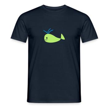 whale - T-shirt homme - marine - Devant - AI Model Male 178 light (178cm)