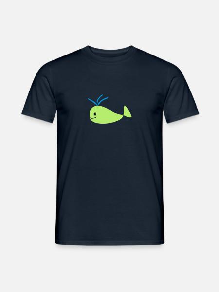 whale - Männer T-Shirt - Navy