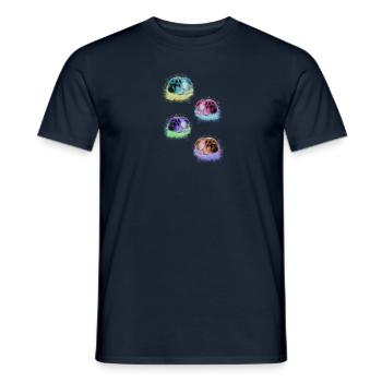 cochon d’Inde, graffiti, peinture, coloré, pop-art - T-shirt homme - marine - Devant - AI Model Male 178 light (178cm)